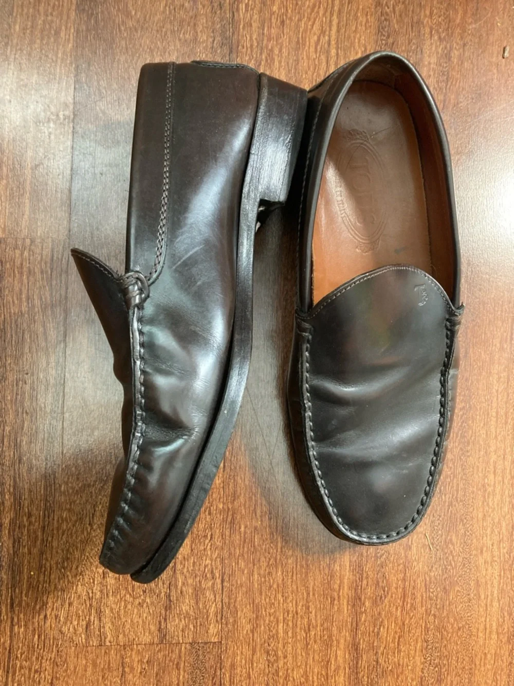 Tod’s Men's Brown Leather Slip-On Loafers Sz 7